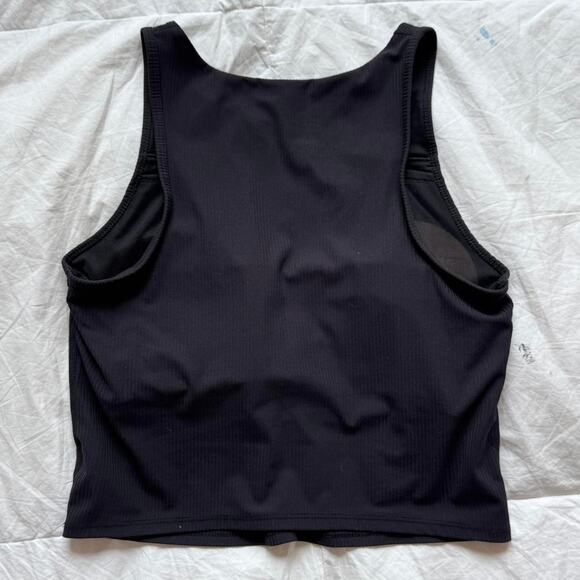 Avia Black activewear top with cutout sz S built in bra gym workout - Picture 3 of 5